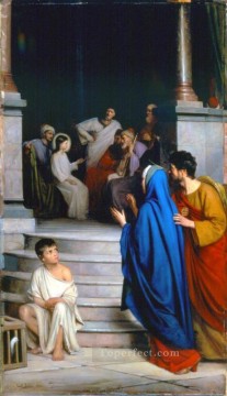神殿で教えるキリストの宗教 カール・ハインリヒ・ブロック Oil Paintings